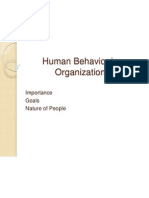 Human Behavior in Organization