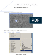 ANSYS Workbench 13 Tutorial - 2D Meshing With Prism Layers (Or Boundary Layers) On Wall Boundaries