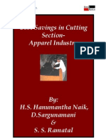 Cost Saving in Cutting Section of Apparel Industry