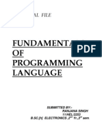 Fundamentals OF Programming Language: Practical File