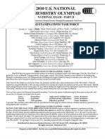 2010 U.S. NATIONAL Chemistry Olympiad: National Exam - Part Ii Olympiad Examinations Task Force