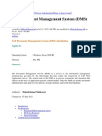 SAP DMS Installation Document