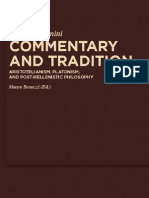 Pierluigi Donini, Commentary and Tradition. Aristotelianism, Platonism and Post-Hellenistic Philosophy