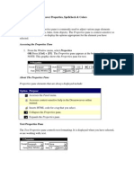 Macromedia Dreamweaver Properties, Spellcheck & Colors Properties Pane