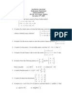 Linear Algebra Final Exam