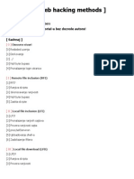 Web Hacking Methodes