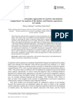 Gattinger, M., Saint-Pierre, D. - Can National Cultural Policy Approaches Be Used For Sub-Nationalcomparisons? An Analysis of The Québec and Ontario Experiences in Canada