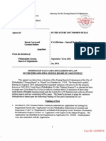 1942 N Front Street - Findings of Fact and Conclusions of Laws