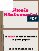 Thesis Statements PowerPoint