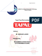 Internship Report On Tapal Tea (PVT) Ltd.