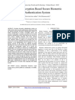 Double Encryption Based Secure Biometric Authentication System