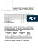 Example 1:: Factor Ratings Location Ratings Kanpur Noida Gorakhpur