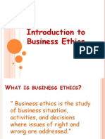 Introduction To Business Ethics