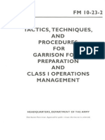 FM 10-23-2 Tactics, Techniques, and Procedures For Garrison Food Preparation and Class 1 Operations Management