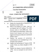 CS-68 Bachelor in Computer Applications Term-End Examination June, 2012 Cs-68: Computer Networks