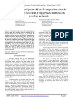 Detection and Prevention of Congestion Attacks and Packet Loss Using Piggyback Methods in Wireless Network