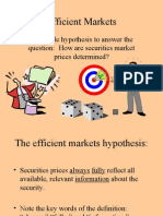 Efficient Markets: A Testable Hypothesis To Answer The Question: How Are Securities Market Prices Determined?