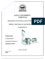 Electrical Machines I Lab Manual