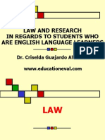 Law and Research in Regards To Students Who Are English Language Learners