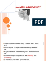 Anesthesia For Ent