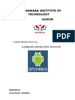 Audisankara Institute of Technology Gudur: Android Operating System