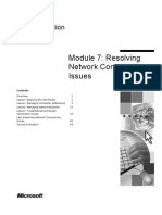 Module 7: Resolving Network Connectivity Issues