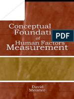 Conceptual Foundation of Human Factor Measurment