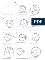 Worksheet Circle Theorems 1 