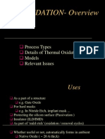 OXIDATION-Overview: Process Types Details of Thermal Oxidation Models Relevant Issues