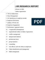 Topics For HR Research Report