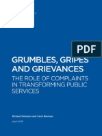 Grumbles Gripes and Grievances