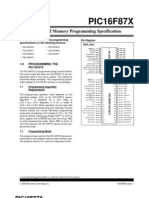 PIC16F87X: EEPROM Memory Programming Specification