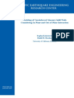 URM Infill Wall Modelling PEER8102 Kadysiewski Mosalam R