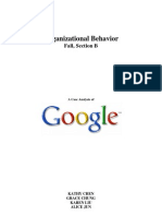 Organizational Behavior - A Case Analysis of Google