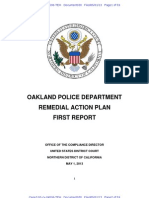 Oakland Police Compliance Director: Remedial Action Plan