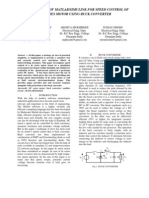 An Application of Matlab/Simulink For Speed Control of DC Series Motor Using Buck Converter