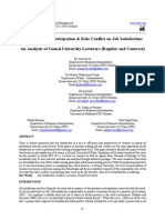 The Impact of Participation & Role Conflict On Job Satisfaction