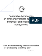 Restorative Approaches An Emotionally Literate Approach To Behaviour and Relationship Management