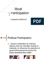 Political Participation: A Passive Citizenry?