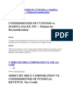 Commissioner of Customs vs. MARINA SALES, INC .-Motion For Reconsideration