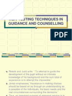 Non-Testing Techniques in Guidance and Counselling