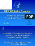 ICD-9-CM Coding Proposals: Phlebitis and Thrombophlebitis Venous Complications in Pregnancy