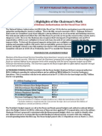 Chairman's Mark Summary: H.R. 1960 - FY14 NDAA