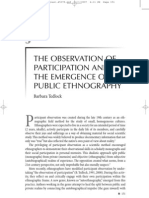 The Observation of Participation and The Emergence of Public Ethnography