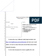 Sample California Complaint To Stop Foreclosure Sale by Trustee