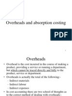 Overheads and Absorption Costing