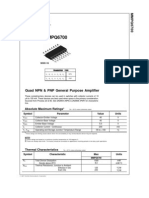 MMPQ6700: Quad NPN & PNP General Purpose Amplifier