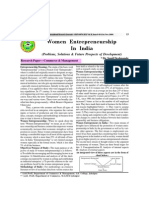 Women Entrepreneurship in India: (Problems, Solutions & Future Prospects of Development)