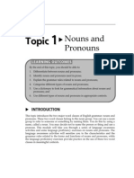 Topic 1 Nouns and Pronouns