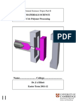 Materials Science C14: Polymer Processing: Natural Sciences Tripos Part II